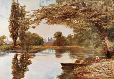 Eton College Chapel from the Thames by Francis S. Walker